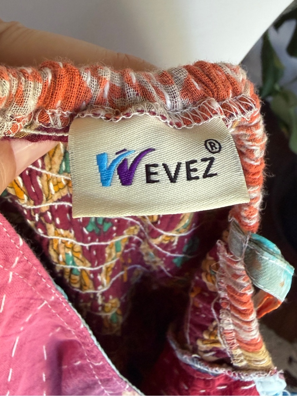 Wevez Kantha Bohemian Patchwork Pixie Skirt Corset Sundress Pink Multi OS - Picture 13 of 14